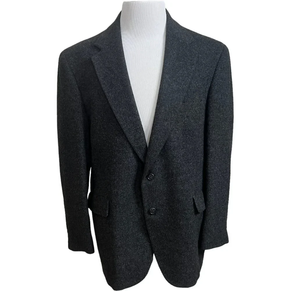 Lacrosse Highlander Mens USA Made Vintage 100% Camel Hair Blazer Sportscoat 44R - Picture 1 of 10